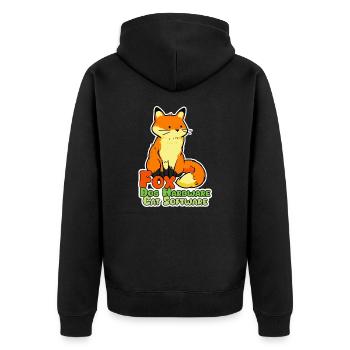 Fuchs numérique ! Matériel : Chien Logiciel : Cat - Veste à capuche bio Premium Unisexe - noir - Dos - Nico (187cm)