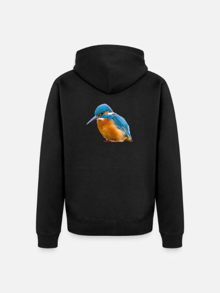Eisvogel Kingfisher Alcedo Atthis Vogel Natur - Unisex Premium Bio Zip Hoodie - Schwarz