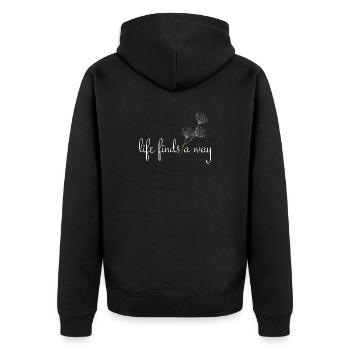 Life finds a way - Dandelion - Unisex Premium Organic Zip Hoodie - black - Back - Nico (187cm)