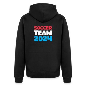 Netherlands soccer team 2024 soccer fan icon icon - Unisex Premium Organic Zip Hoodie - black - Back - Nico (187cm)
