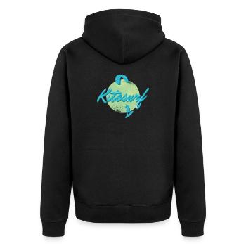 KITESURF2025 - Unisex Premium Organic Zip Hoodie - black - Back - Nico (187cm)