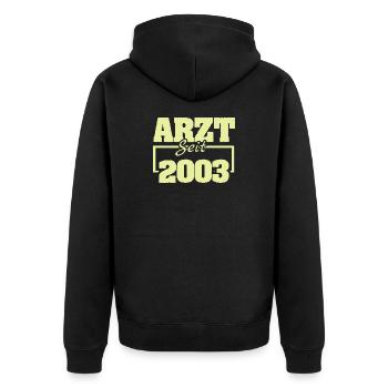 2003 - Veste à capuche bio Premium Unisexe - noir - Dos - Nico (187cm)