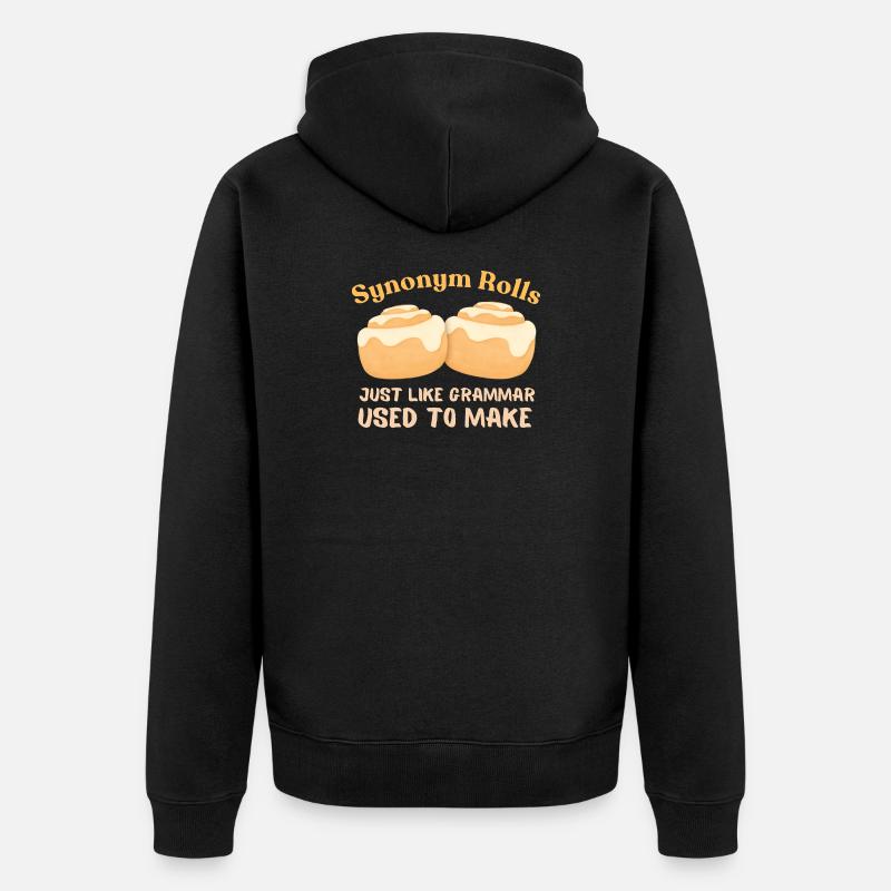 Synonym Rolls Grammatik Humor Design - Unisex Premium Bio Zip Hoodie - Schwarz