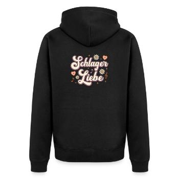 Schlager Love Équipe de fête Schlager - Veste à capuche bio Premium Unisexe - noir - Dos - Nico (187cm)
