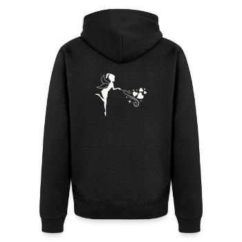 Fée de conte de fées avec magie du cœur - Veste à capuche bio Premium Unisexe - noir - Dos - Nico (187cm)