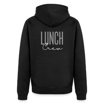 Patronne, Employée de la cafétéria - Veste à capuche bio Premium Unisexe - noir - Dos - Nico (187cm)