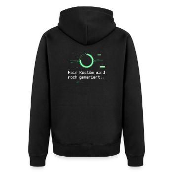 Kostüm Wird Noch Generiert Köln Karneval Fasching - Unisex Premium Bio Zip Hoodie - Schwarz - Hinten - Nico (187cm)