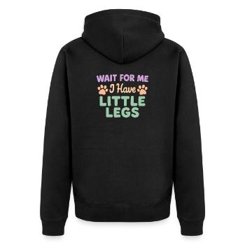 Le chien dit Humour Mème Humour, Drôle, petites jambes drôles - Veste à capuche bio Premium Unisexe - noir - Dos - Nico (187cm)