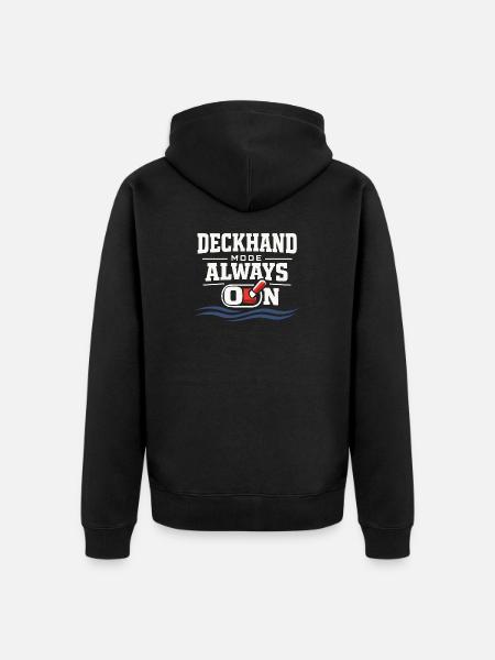 Seemannschaftsgeschenk Für Deckhand Ocean Work - Unisex Premium Bio Zip Hoodie - Schwarz