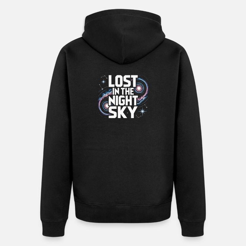 Astronom Galaxy Outerspace Universe Astronomie - Unisex Premium Bio Zip Hoodie - Schwarz