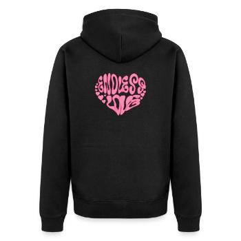 Amour sans fin – Heart - Veste à capuche bio Premium Unisexe - noir - Dos - Nico (187cm)