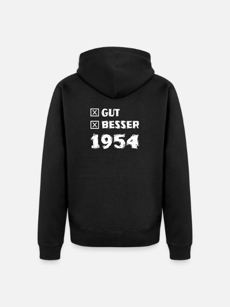 1954 - Veste à capuche bio Premium Unisexe - noir