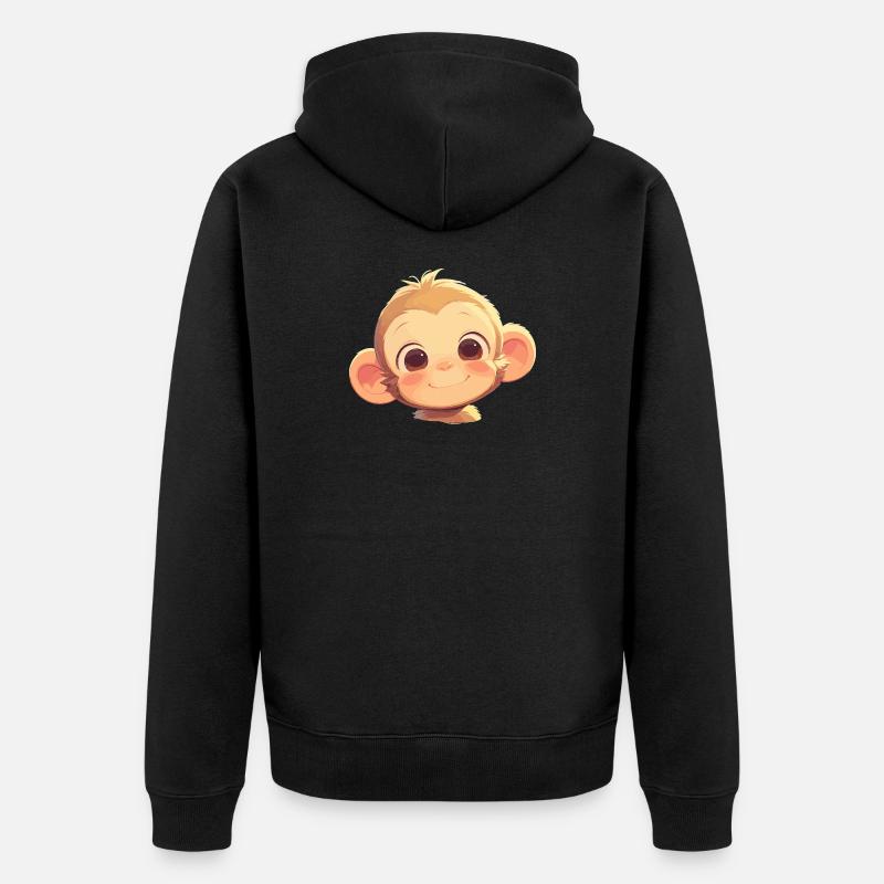 Macaque Macaque - Unisex Premium Organic Zip Hoodie - black