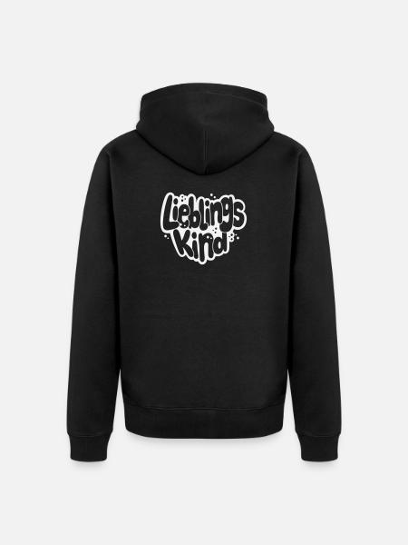 Lieblingskind Bubblige Schrift - Unisex Premium Bio Zip Hoodie - Schwarz