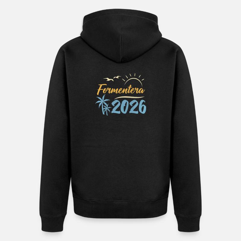 Formentera 2026 - Veste à capuche bio Premium Unisexe - noir
