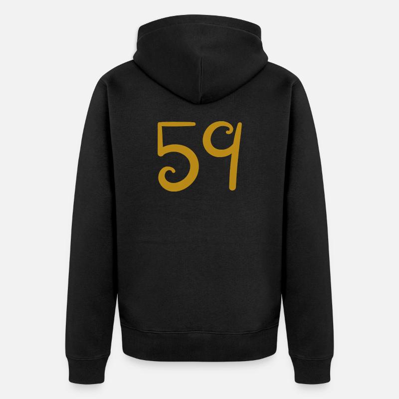 59 - Veste à capuche bio Premium Unisexe - noir