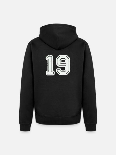 19 - Unisex Premium Organic Zip Hoodie - black