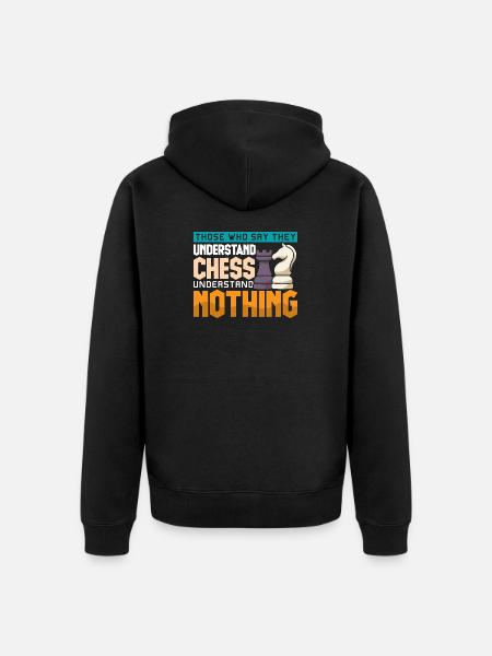 Chess Chess Player Chessboard - Unisex Premium Organic Zip Hoodie - black