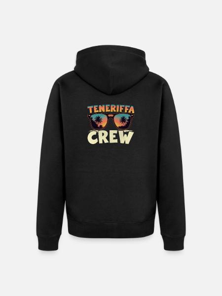 Teneriffa Crew - Unisex Premium Bio Zip Hoodie - Schwarz