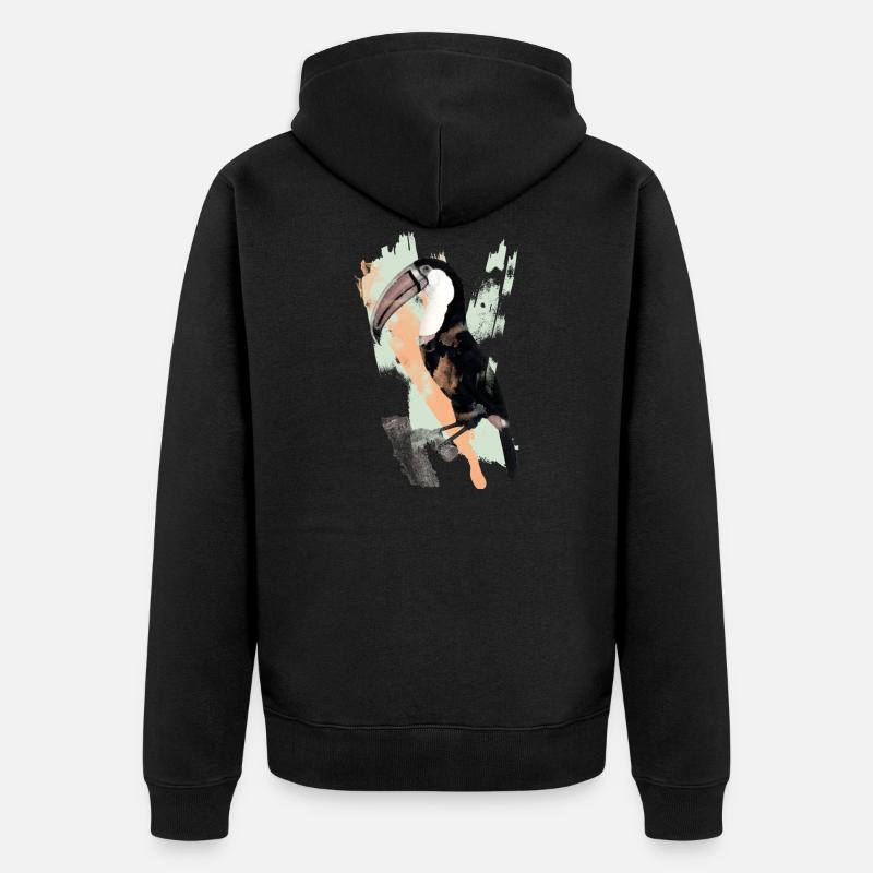 Aquarelle Toucan - Veste à capuche bio Premium Unisexe - noir