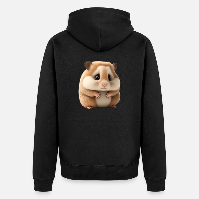 Bébé hamster - Veste à capuche bio Premium Unisexe - noir