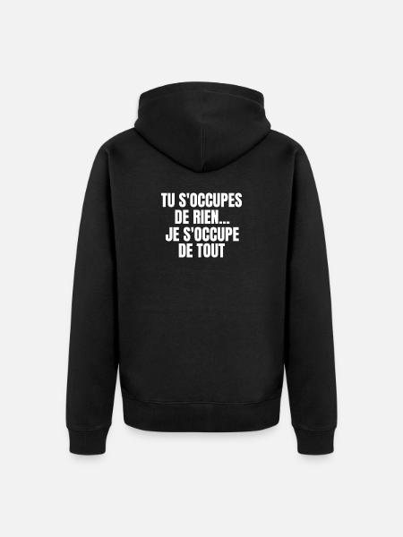 expression, langue française - Veste à capuche bio Premium Unisexe - noir