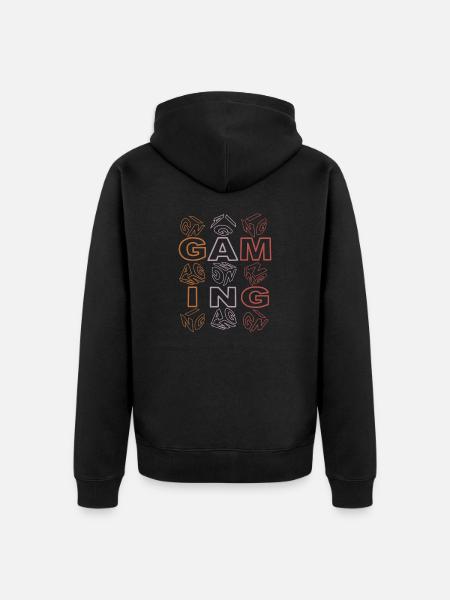 Gaming-bunt-transparent - Unisex Premium Bio Zip Hoodie - Schwarz