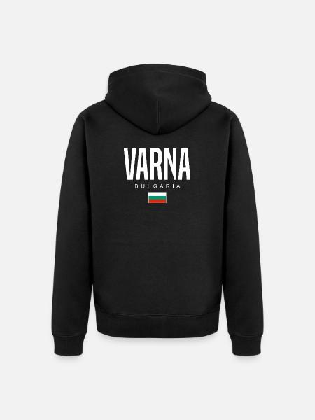 Varna Bulgaria - Unisex Premium Organic Zip Hoodie - black