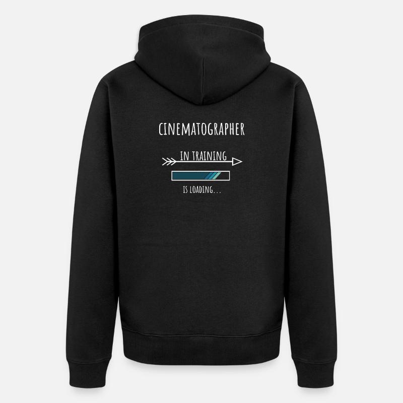 Geschenk Beruf Ausbildung Kameramann - Unisex Premium Bio Zip Hoodie - Schwarz