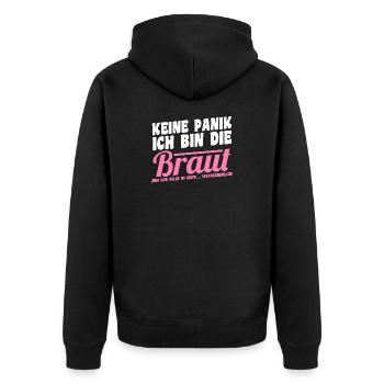 Bachelor Party Team Bride Hen Party - Unisex Premium Organic Zip Hoodie - black - Back - Nico (187cm)