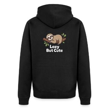 Paresseux mais mignon – Paresseux de Kawaii - Veste à capuche bio Premium Unisexe - noir - Dos - Nico (187cm)