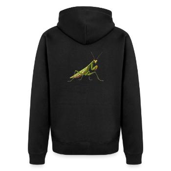 Praying mantises Praying mantis - Unisex Premium Organic Zip Hoodie - black - Back - Nico (187cm)