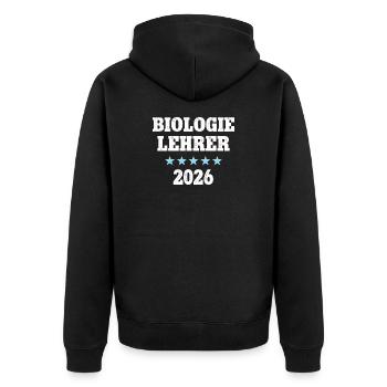 Professeur de biologie 2026 Professeur de biologie Professeur de biologie - Veste à capuche bio Premium Unisexe - noir - Dos - Nico (187cm)