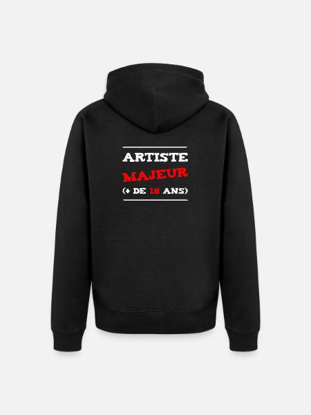 MAJOR ARTIST (+ 18 YEARS OLD)! - Unisex Premium Organic Zip Hoodie - black