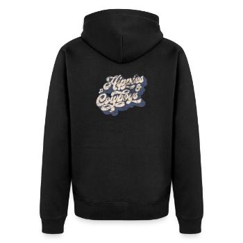 Pour les Hippies et les Cowboys - Veste à capuche bio Premium Unisexe - noir - Dos - Nico (187cm)