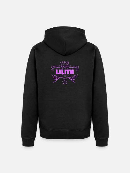 Lilith - Unisex Premium Organic Zip Hoodie - black