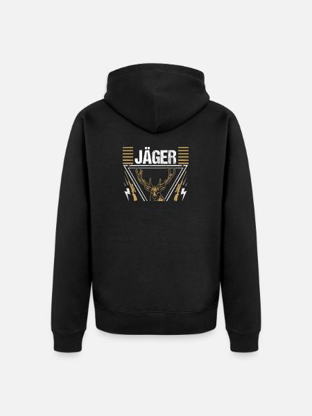 Chasse Chasse Chasseurs Chasseurs - Veste à capuche bio Premium Unisexe - noir