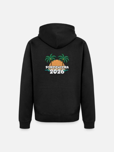 Formentera 2026 - Unisex Premium Organic Zip Hoodie - black
