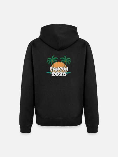 Cancun 2026 - Unisex Premium Bio Zip Hoodie - Schwarz