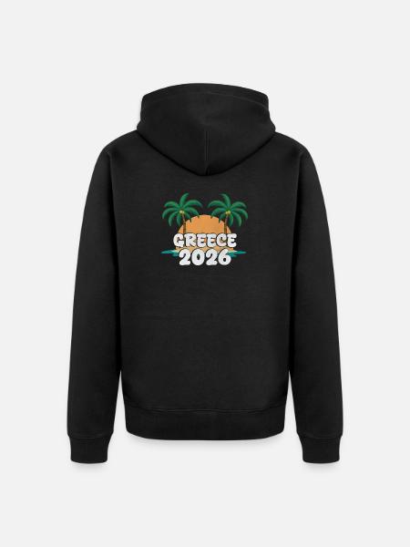 Greece 2026 - Unisex Premium Organic Zip Hoodie - black