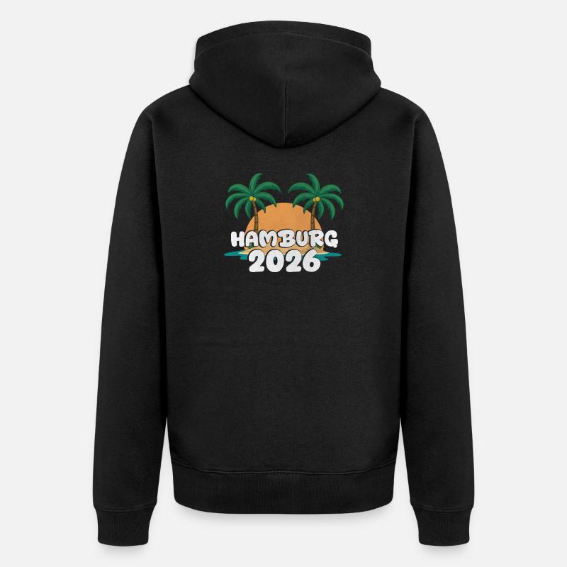 Hambourg 2026 - Veste à capuche bio Premium Unisexe - noir