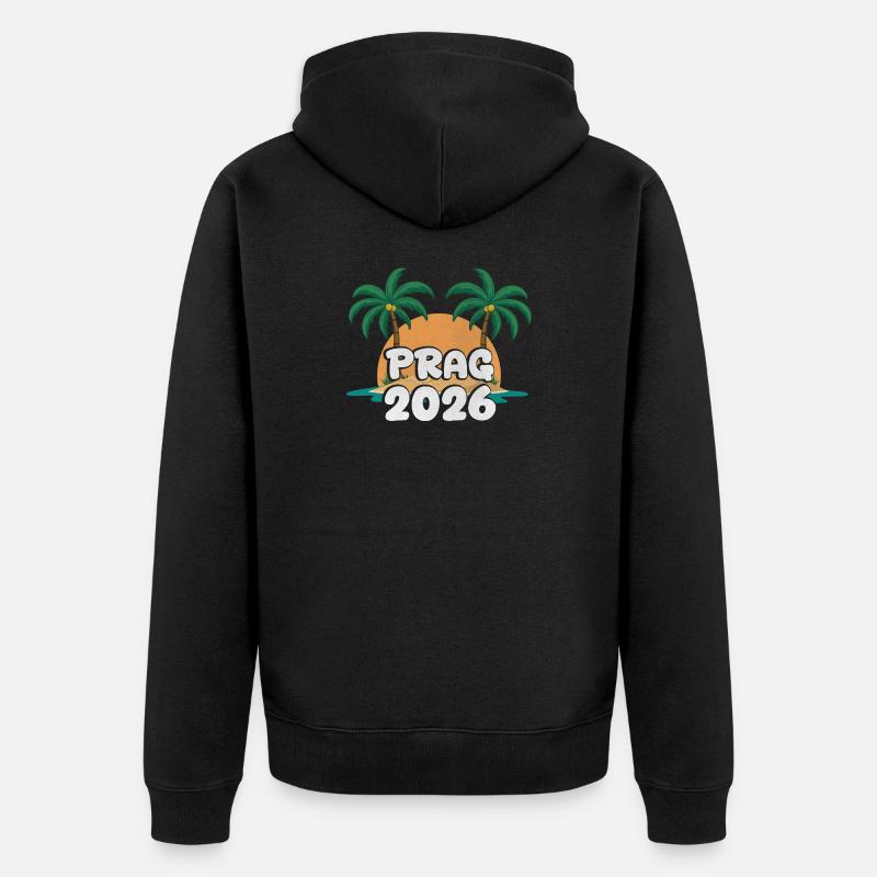 Prague 2026 - Veste à capuche bio Premium Unisexe - noir