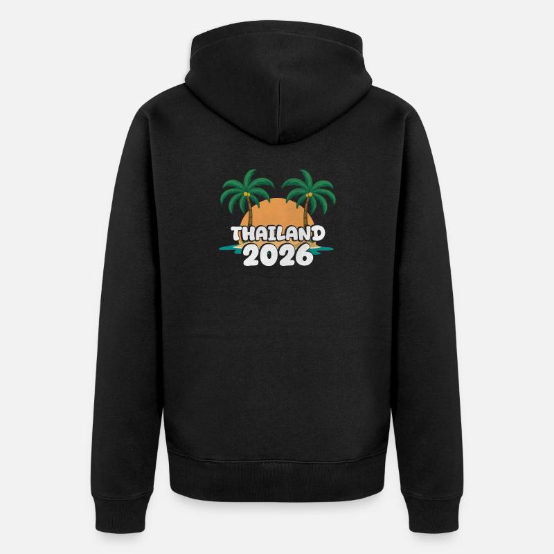 Thaïlande 2026 - Veste à capuche bio Premium Unisexe - noir