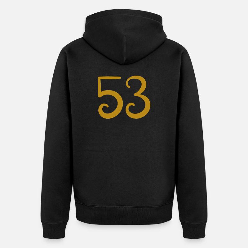 53 - Veste à capuche bio Premium Unisexe - noir