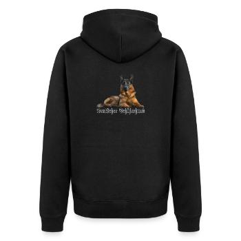 German shepherd, german shepherd, dog head, dogs - Unisex Premium Organic Zip Hoodie - black - Back - Nico (187cm)