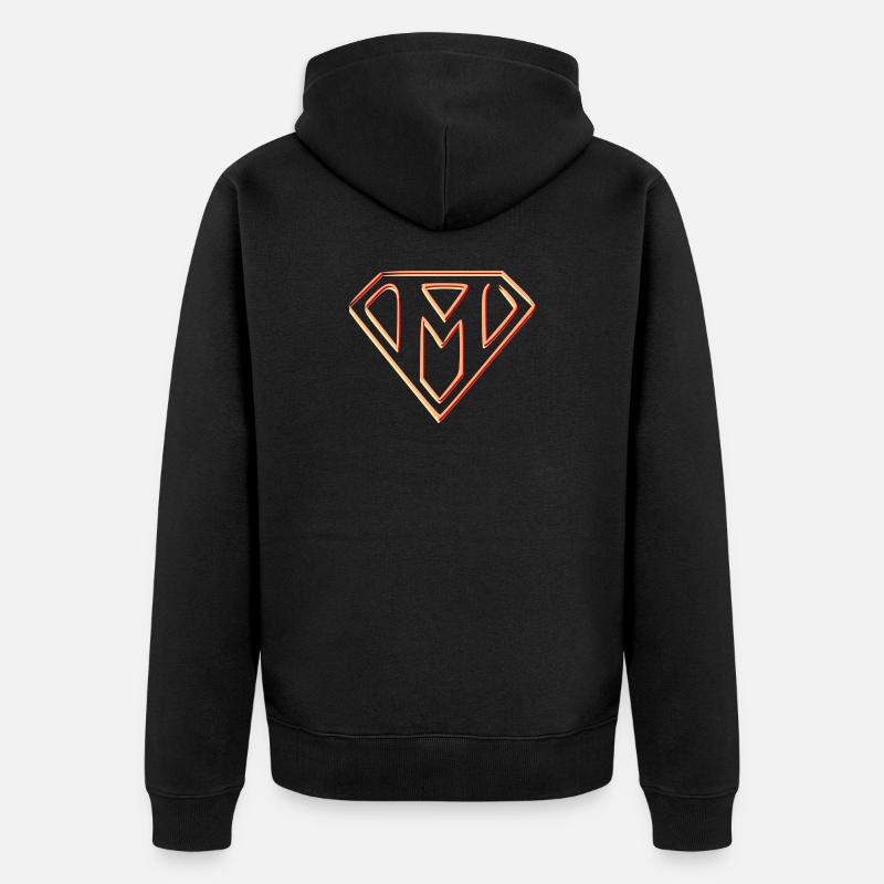 Emblème de puissance stylisé - Veste à capuche bio Premium Unisexe - noir