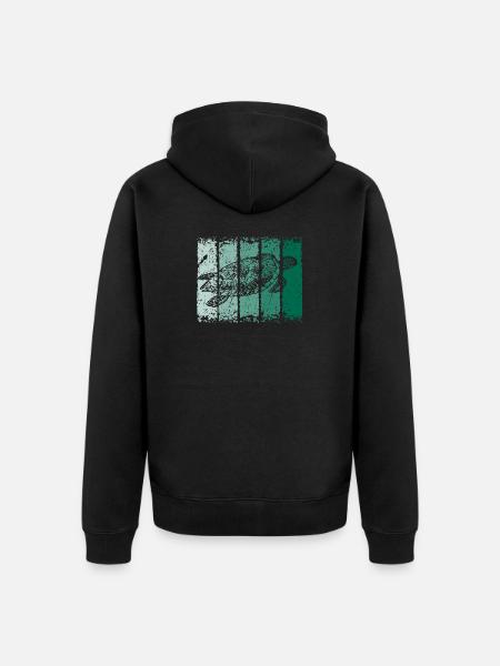 turtle - Unisex Premium Organic Zip Hoodie - black