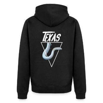 Texas Rat Snake Reptile Keeper Snake Owner - Unisex Premium Organic Zip Hoodie - black - Back - Nico (187cm)