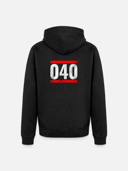 040 - Veste à capuche bio Premium Unisexe - noir