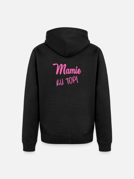 GRANNY - Unisex Premium Organic Zip Hoodie - black